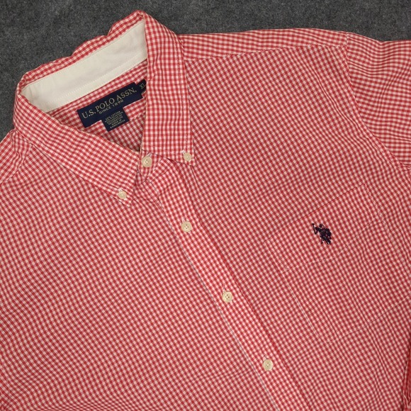 U.S. Polo Assn. Other - U.S.‎ Polo Assn. Men's XL Red Gingham Check Long Sleeve Button Down Shirt